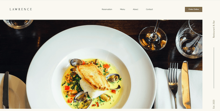 Plantilla Wix - Restaurant
